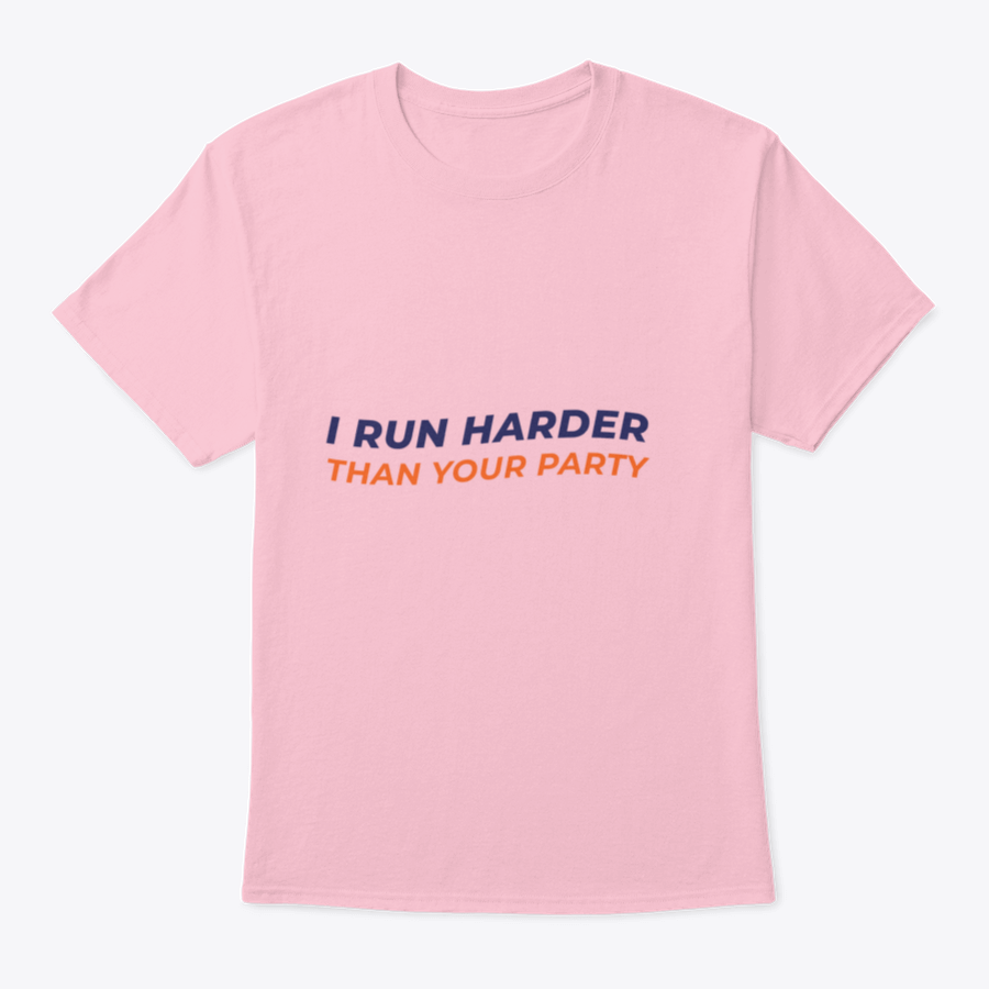 Run Harder Motivational Quote T-shirt in grey, showcasing inspirational text and comfortable fit.