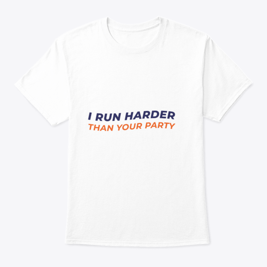 Run Harder Motivational Quote T-shirt in grey, showcasing inspirational text and comfortable fit.