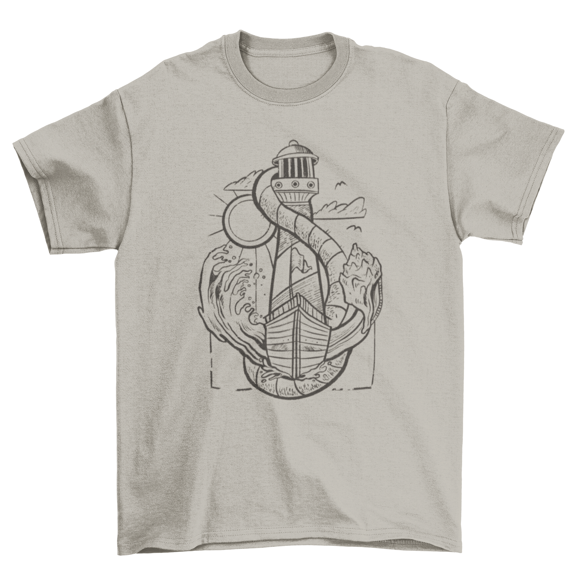 A stylish t-shirt featuring unique sailing motifs, perfect for sailing enthusiasts.