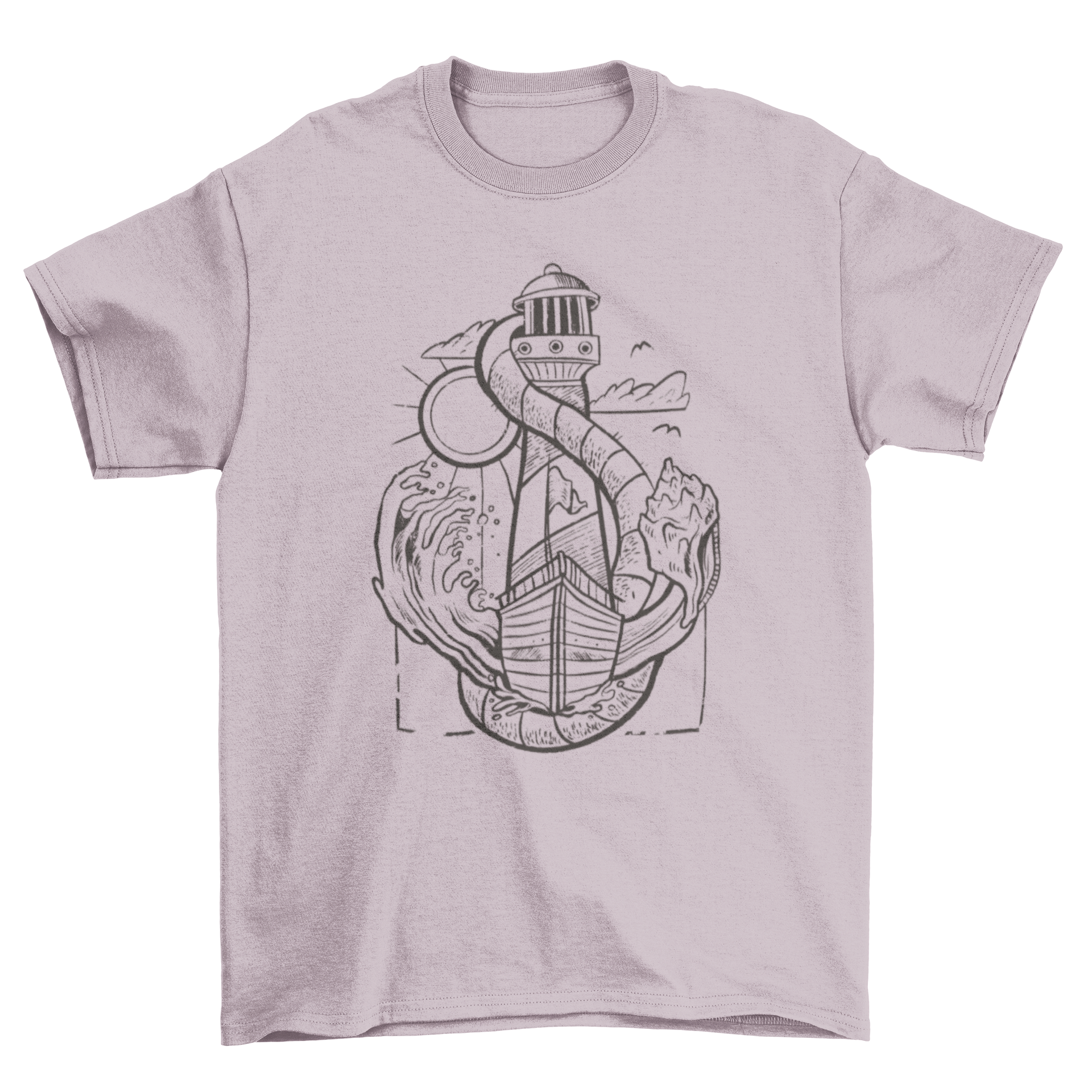 A stylish t-shirt featuring unique sailing motifs, perfect for sailing enthusiasts.