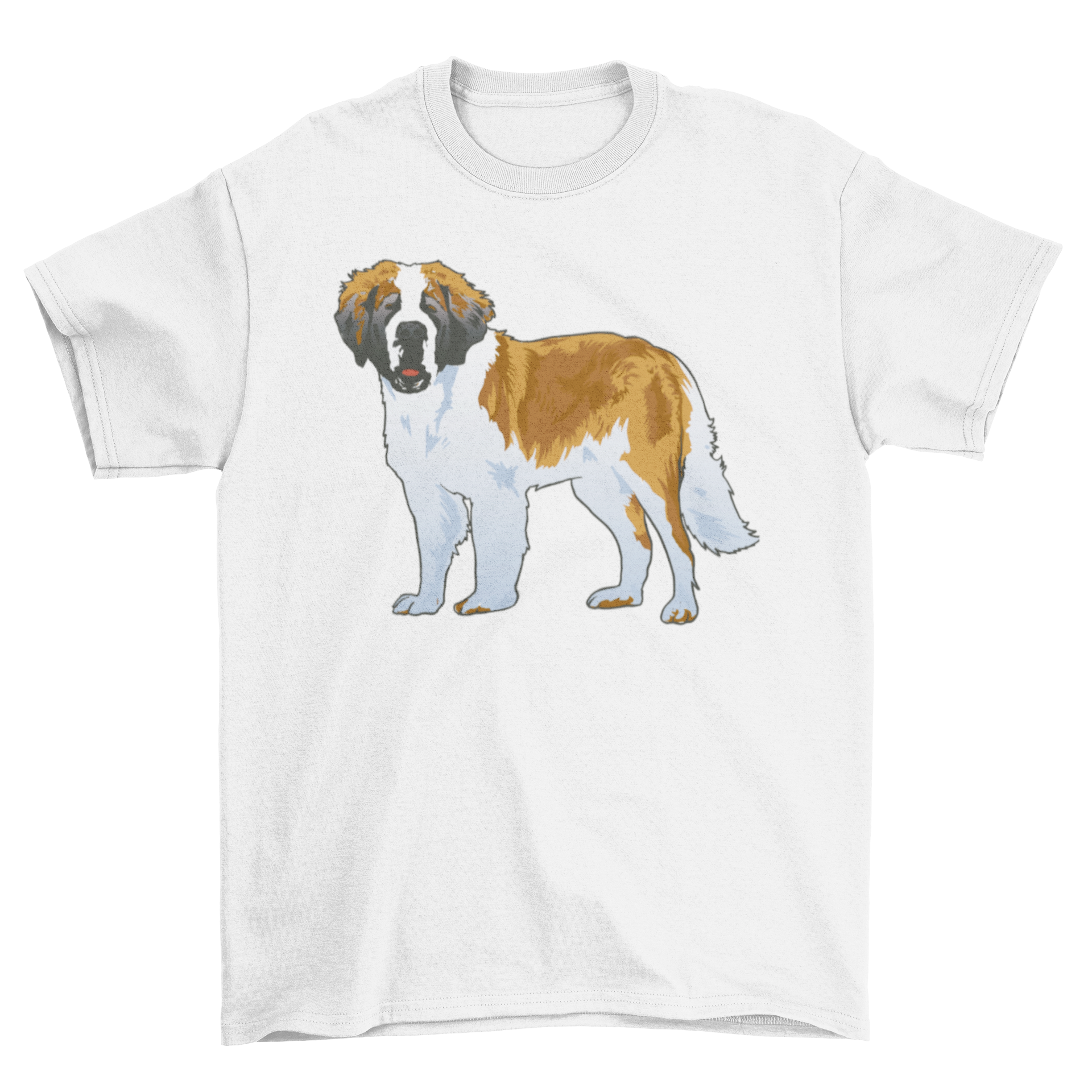 A cute Saint Bernard dog t-shirt featuring a charming graphic of the breed.