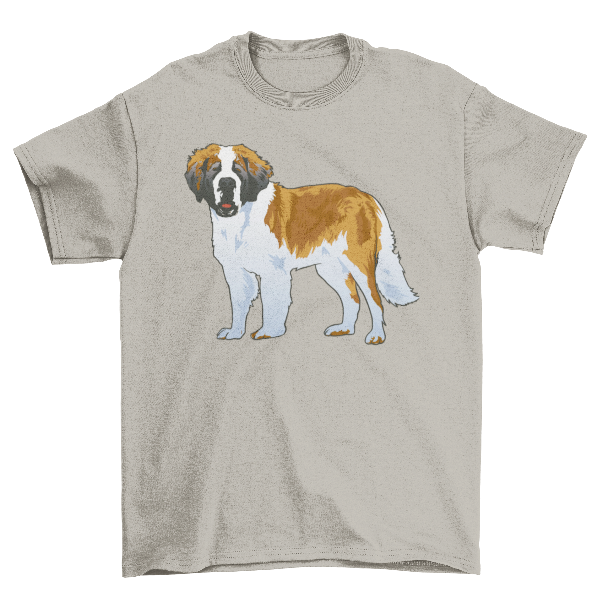 A cute Saint Bernard dog t-shirt featuring a charming graphic of the breed.