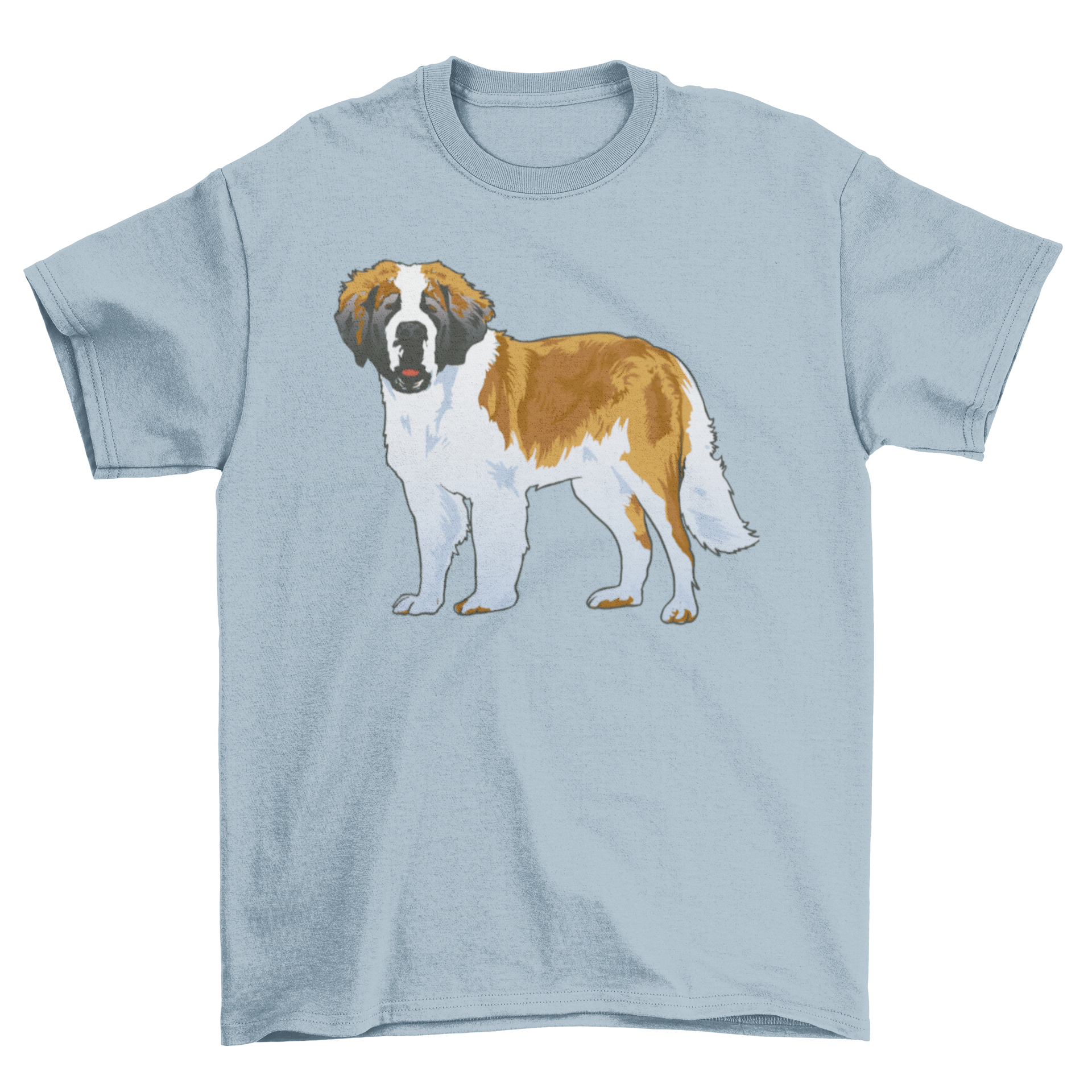 A cute Saint Bernard dog t-shirt featuring a charming graphic of the breed.