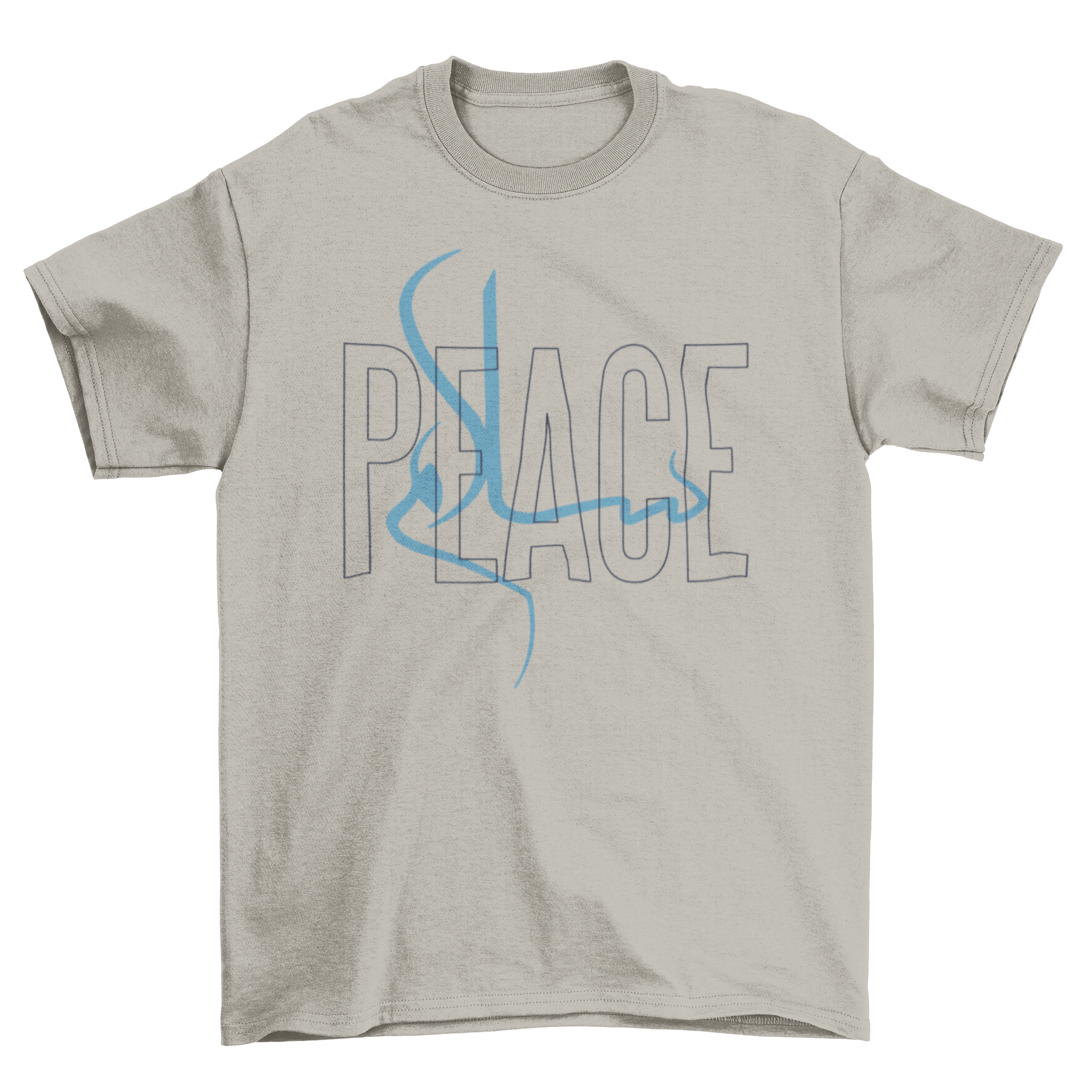 Salam Peace T-shirt featuring the word PEACE and Arabic SALAM in a stylish design.