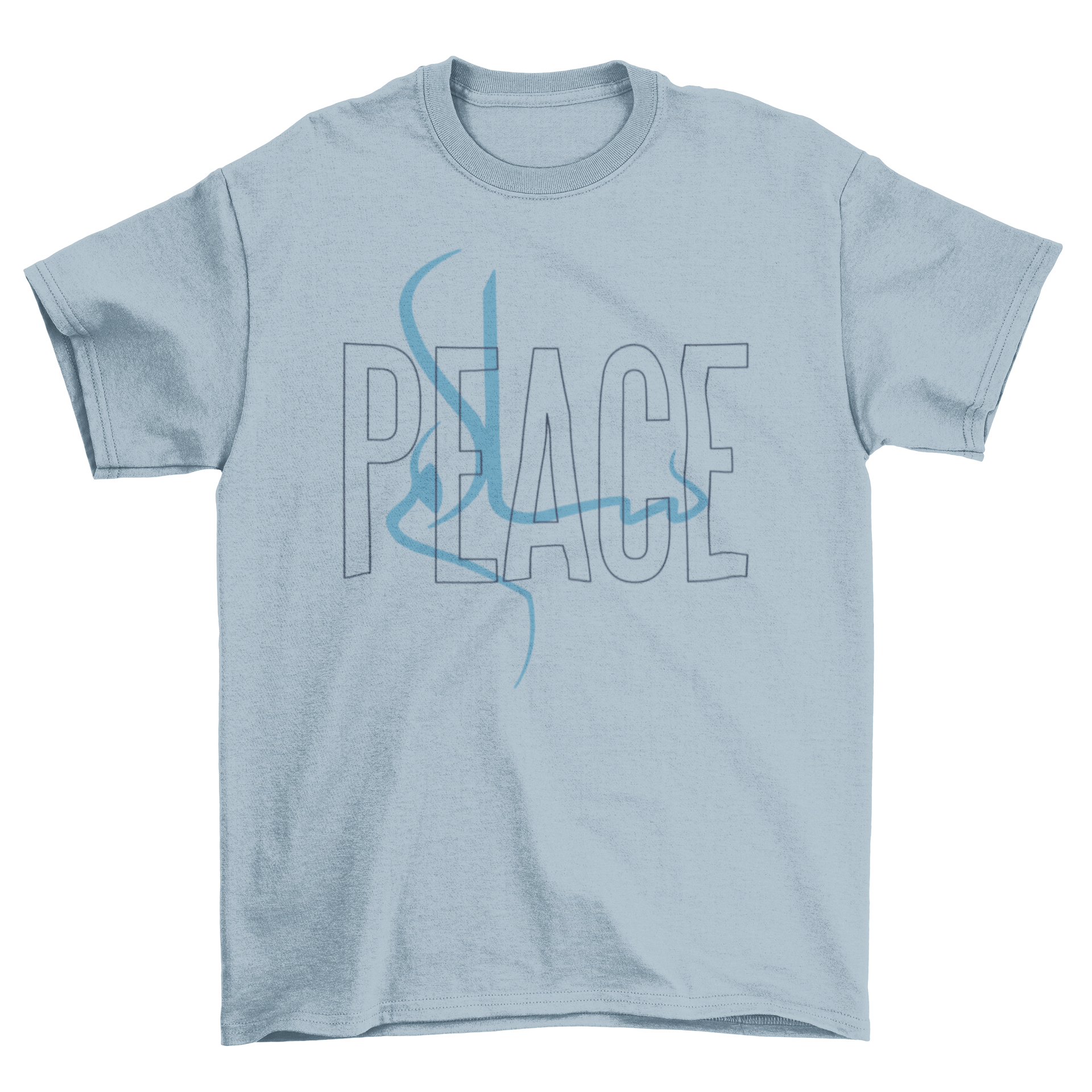 Salam Peace T-shirt featuring the word PEACE and Arabic SALAM in a stylish design.