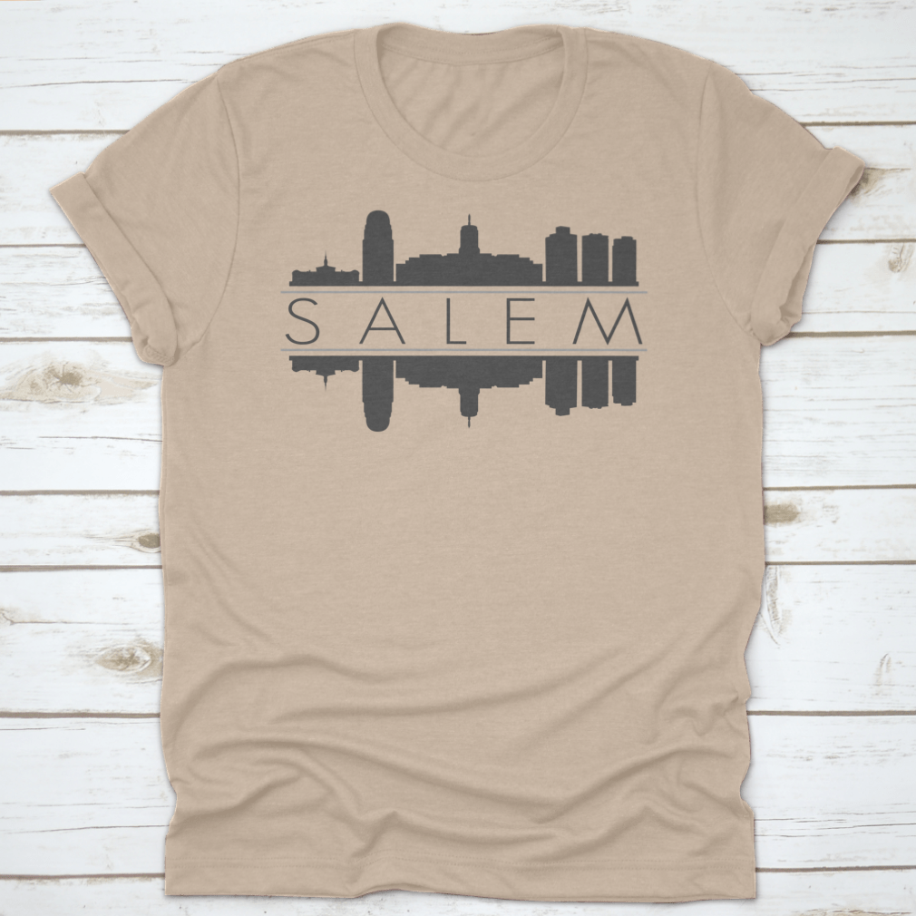 Salem Oregon skyline vector art mirror silhouette design on a stylish cotton fabric.