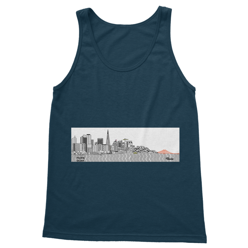 San Francisco Towel Classic Adult Vest Top in various colors, showcasing its unisex design and comfortable fit.