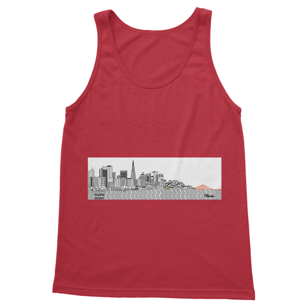 San Francisco Towel Classic Adult Vest Top in various colors, showcasing its unisex design and comfortable fit.