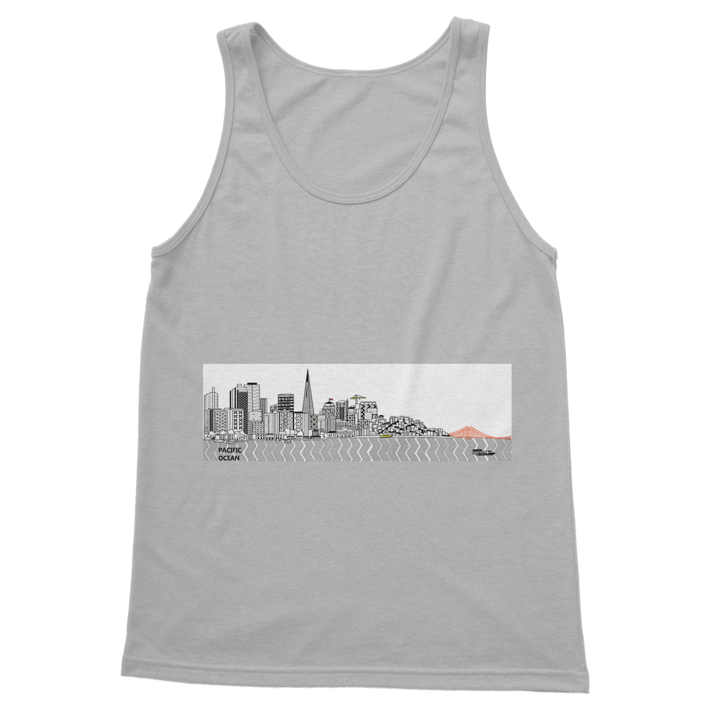 San Francisco Towel Classic Adult Vest Top in various colors, showcasing its unisex design and comfortable fit.