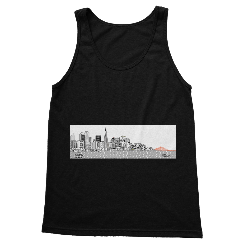 San Francisco Towel Classic Adult Vest Top in various colors, showcasing its unisex design and comfortable fit.