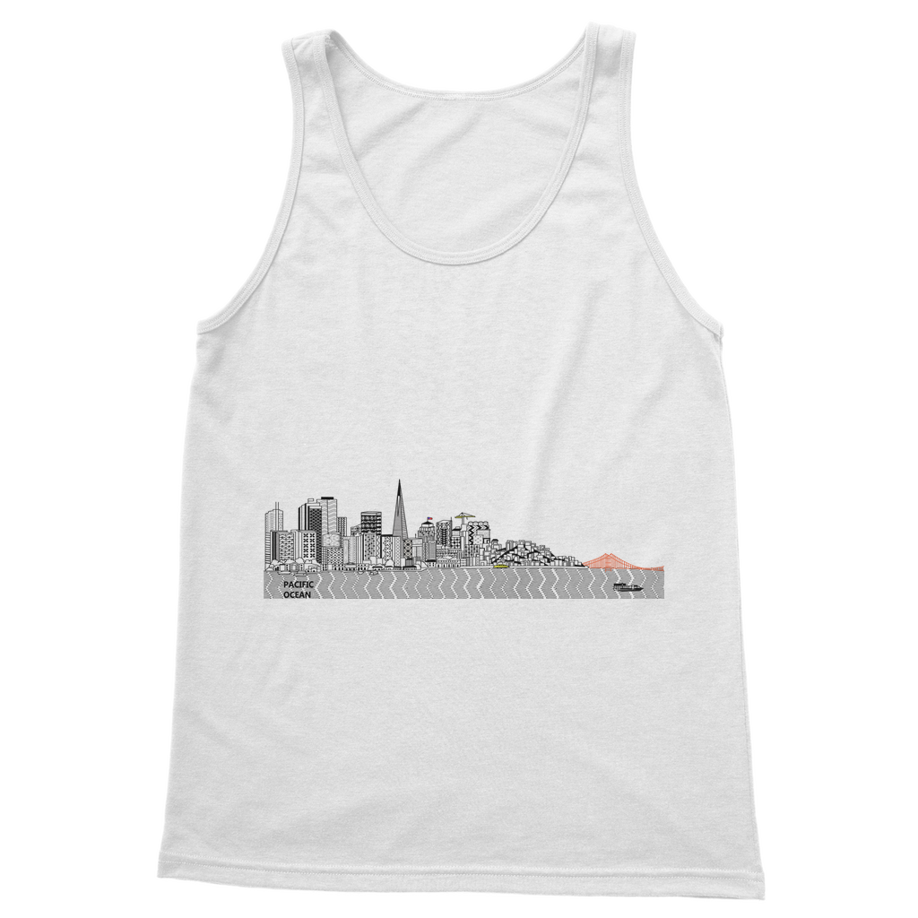 San Francisco Towel Classic Adult Vest Top in various colors, showcasing its unisex design and comfortable fit.