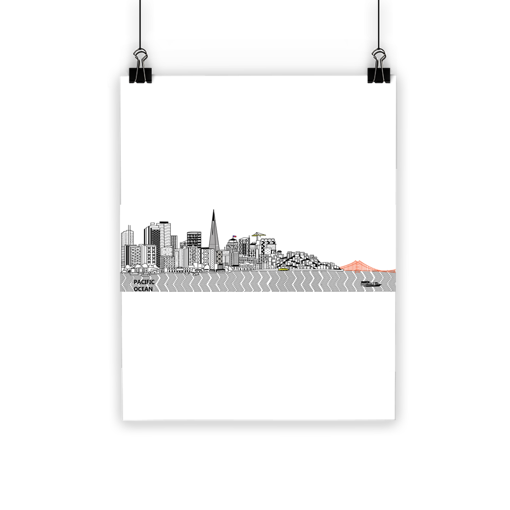 San Francisco Towel Classic Poster featuring vibrant colors and a semi-gloss finish, ideal for indoor and outdoor display.