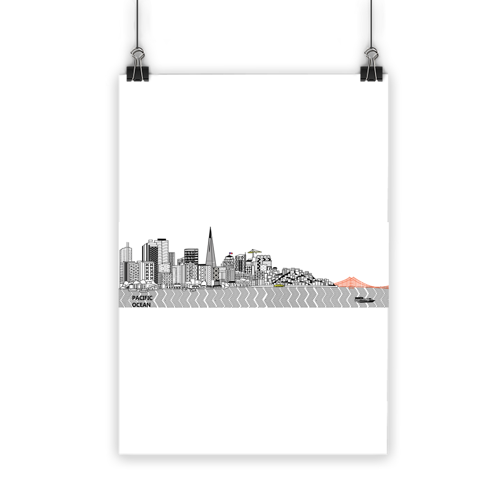 San Francisco Towel Classic Poster featuring vibrant colors and a semi-gloss finish, ideal for indoor and outdoor display.