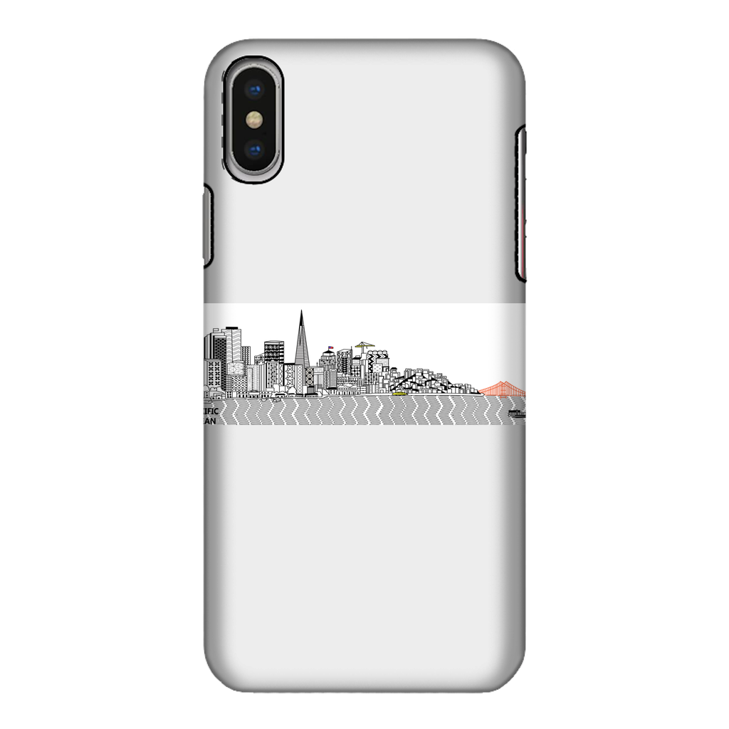 San Francisco Towel Fully Printed Tough Phone Case showcasing vibrant design and dual-layer protection.