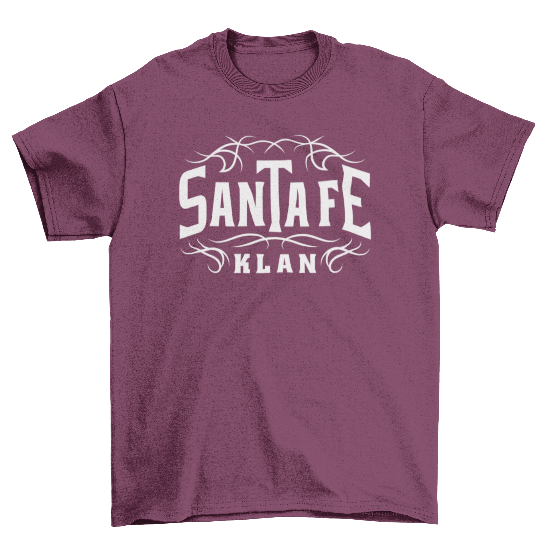 Santa Fe Lettering Quote T-Shirt featuring the quote 'Santa Fe Klan' in stylish typography.