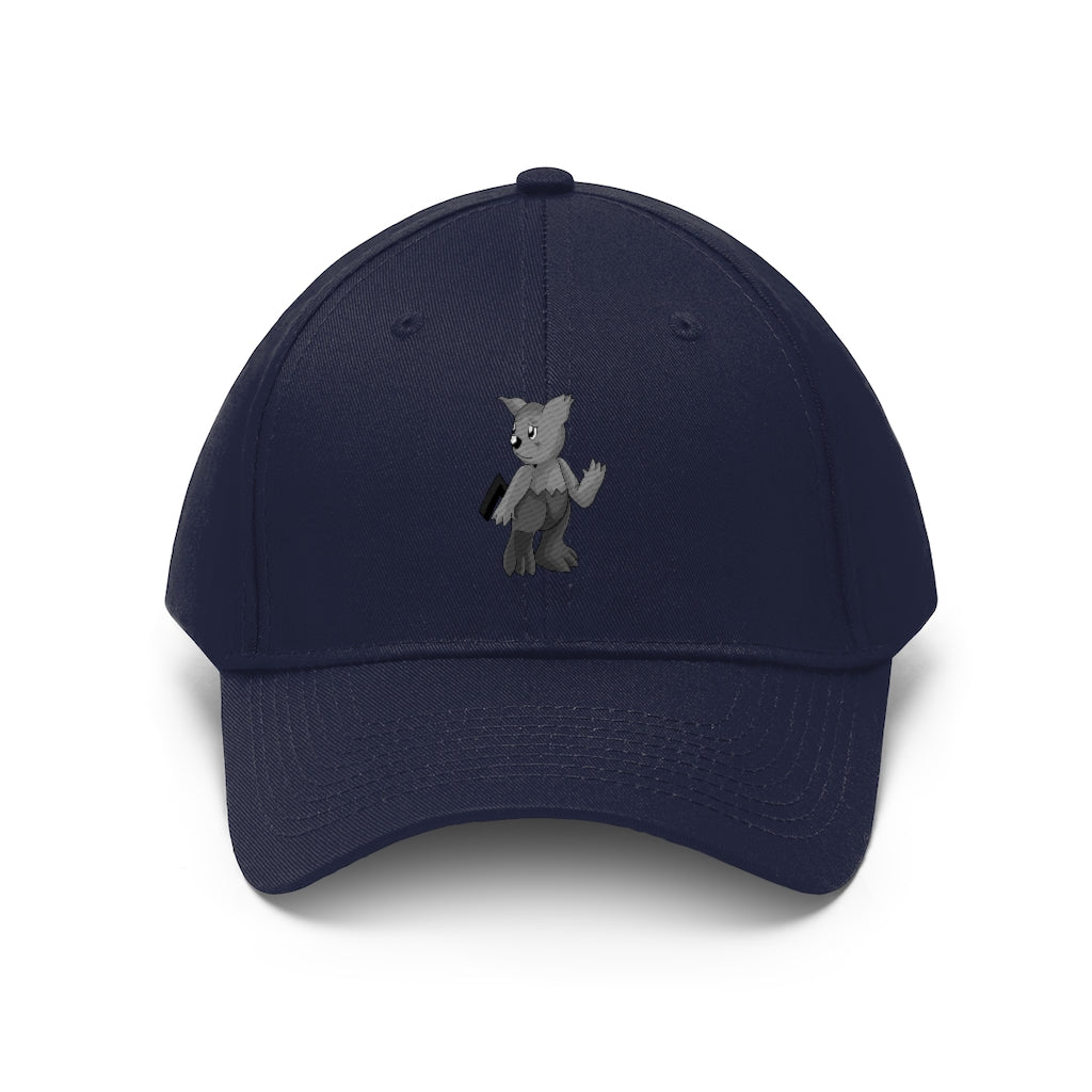 Sarcoot Unisex Twill Hat in classic design, made from 100% cotton twill, featuring adjustable Velcro closure.