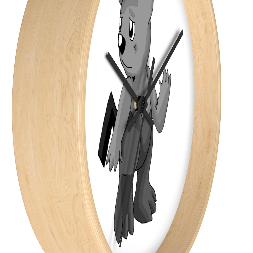 Sarcoot Wall Clock with wooden frame and plexiglass face, showcasing a modern design suitable for indoor use.