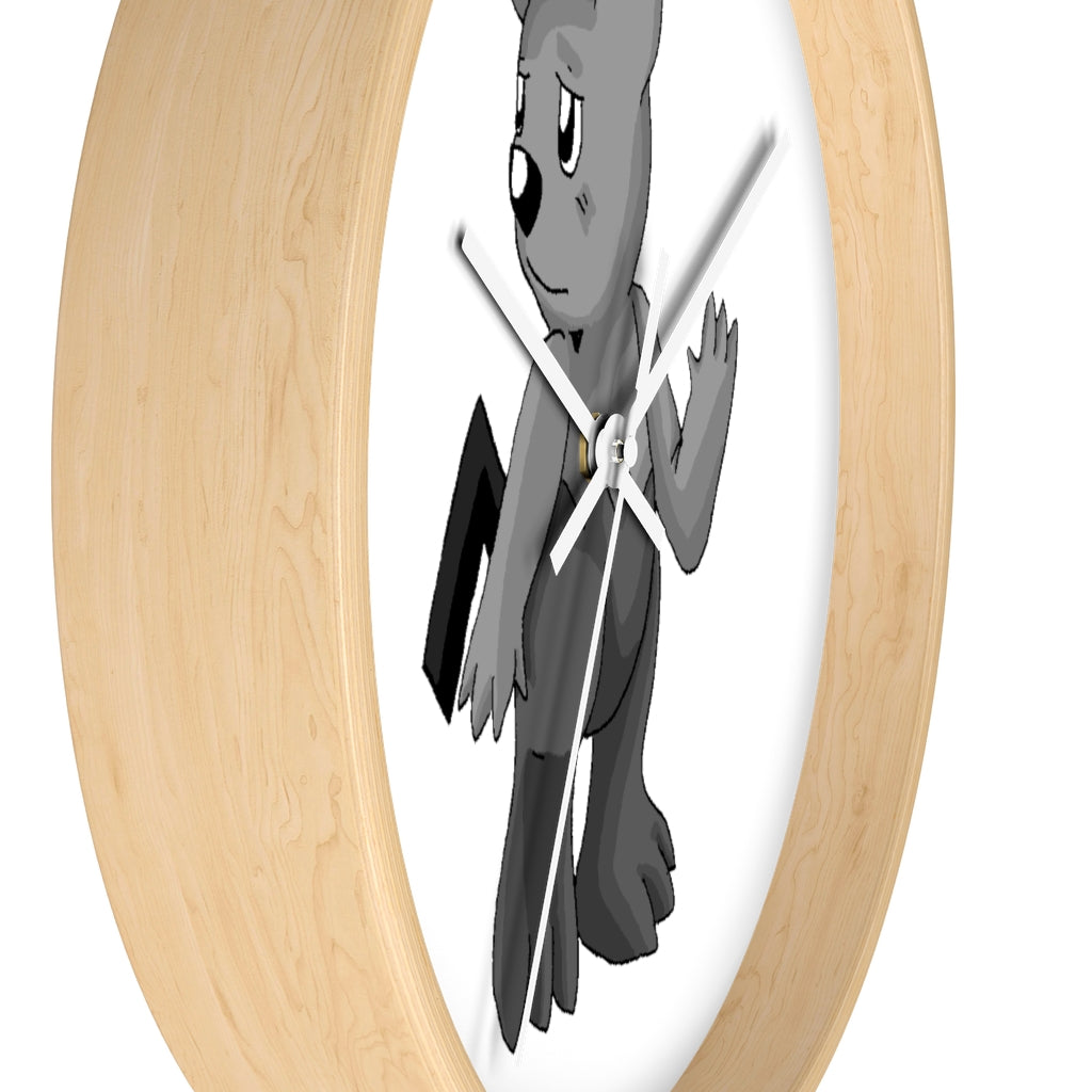 Sarcoot Wall Clock with wooden frame and plexiglass face, showcasing a modern design suitable for indoor use.