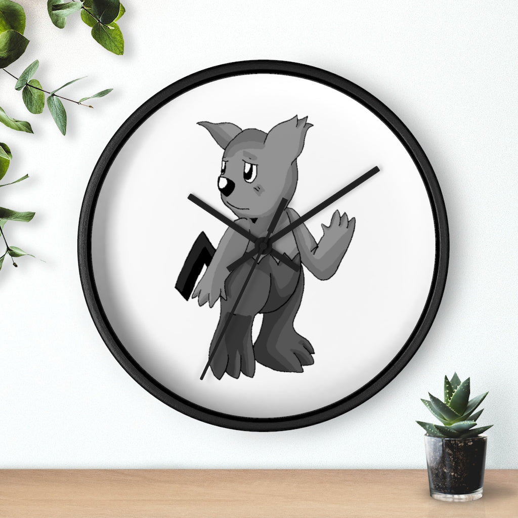 Sarcoot Wall Clock with wooden frame and plexiglass face, showcasing a modern design suitable for indoor use.