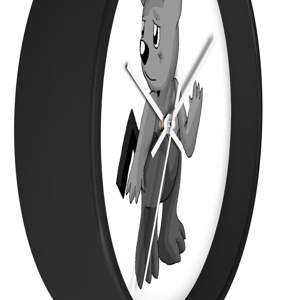 Sarcoot Wall Clock with wooden frame and plexiglass face, showcasing a modern design suitable for indoor use.