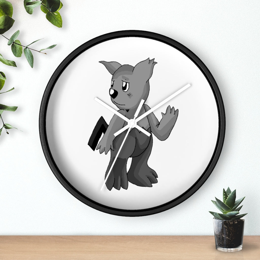 Sarcoot Wall Clock with wooden frame and plexiglass face, showcasing a modern design suitable for indoor use.