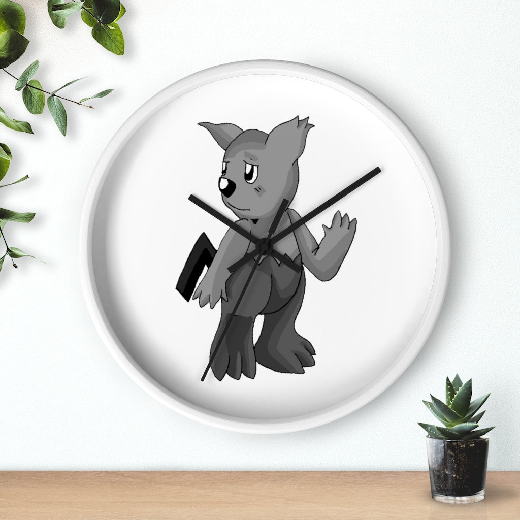 Sarcoot Wall Clock with wooden frame and plexiglass face, showcasing a modern design suitable for indoor use.