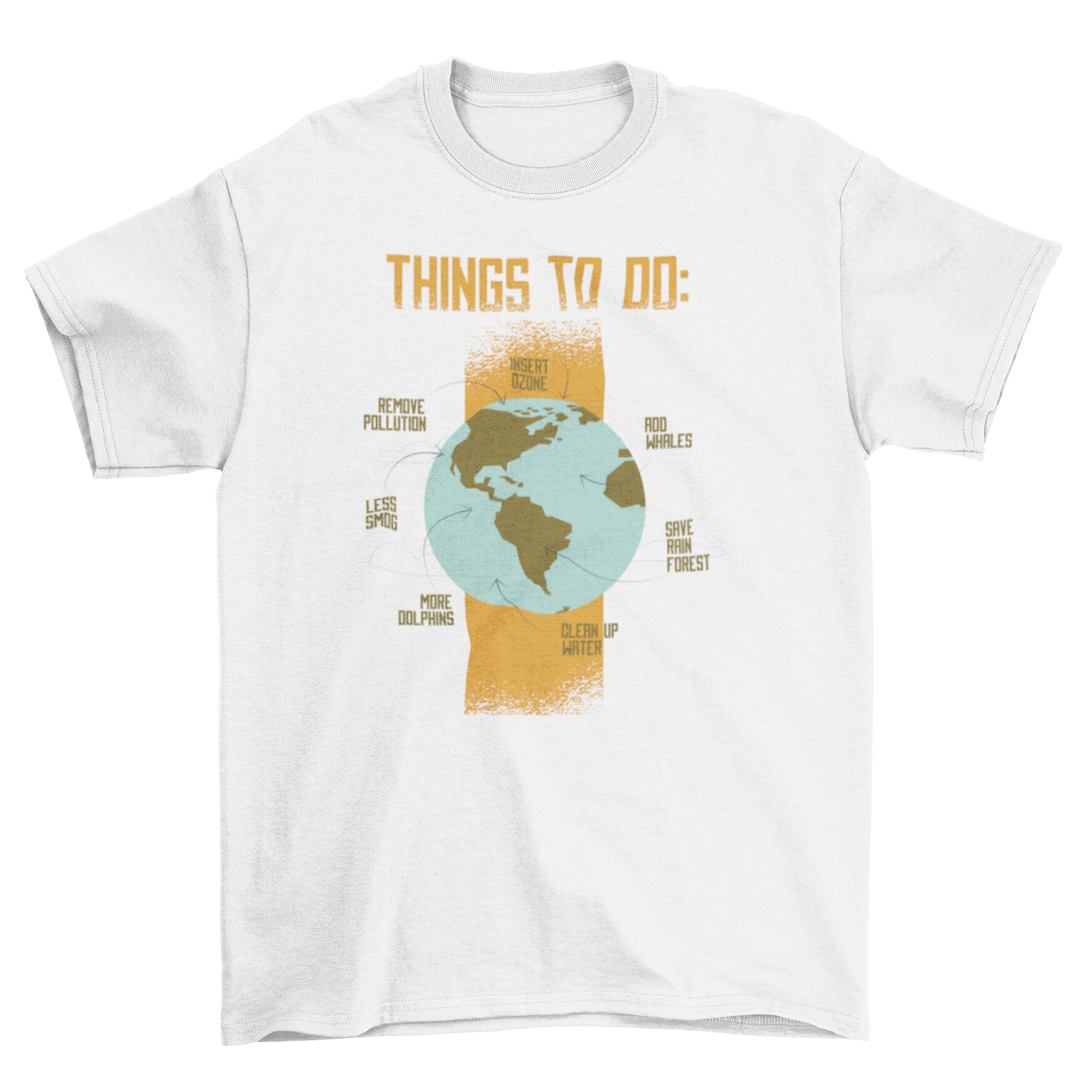 Save Earth T-Shirt Design featuring a colorful globe illustration and motivational quotes about environmental conservation.