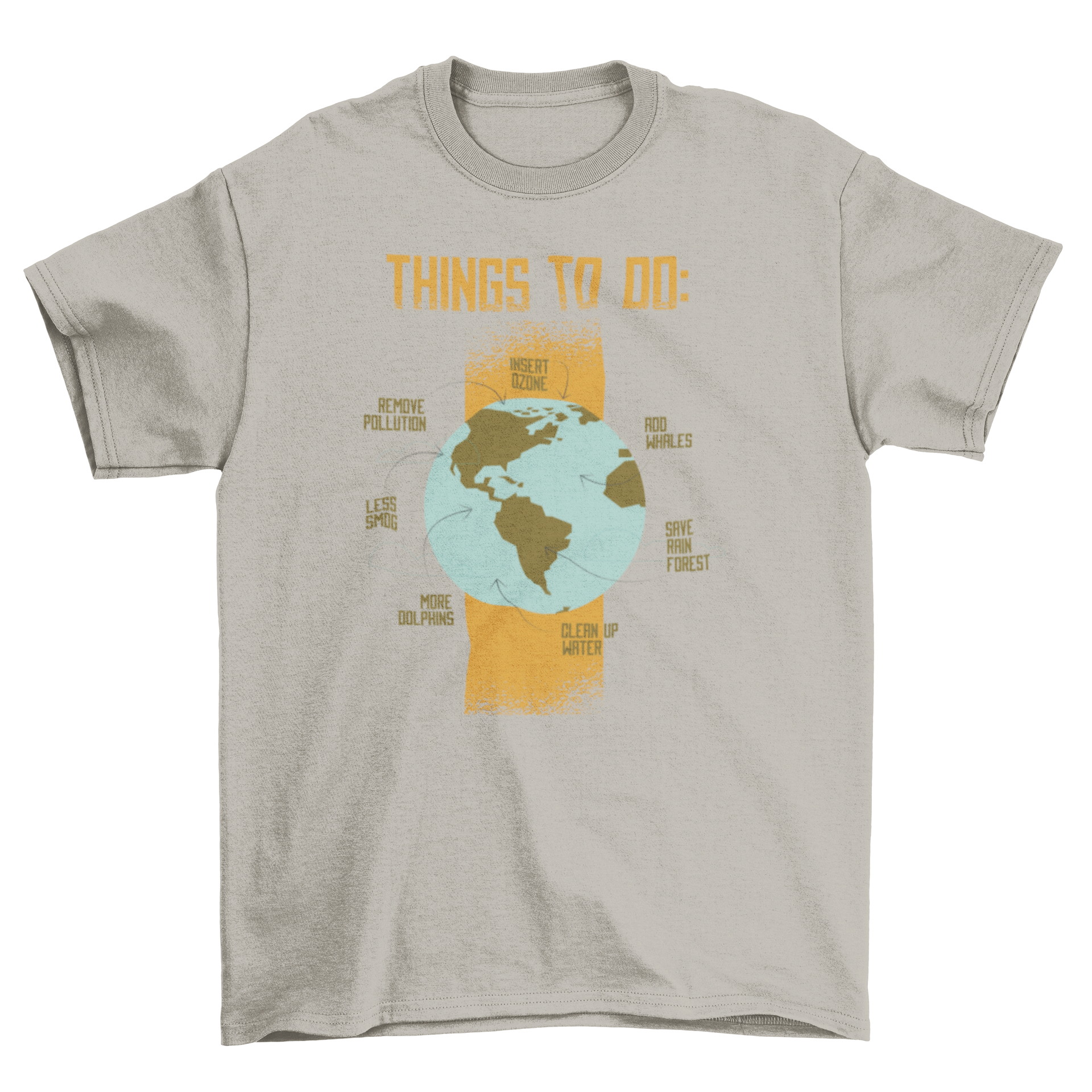 Save Earth T-Shirt Design featuring a colorful globe illustration and motivational quotes about environmental conservation.