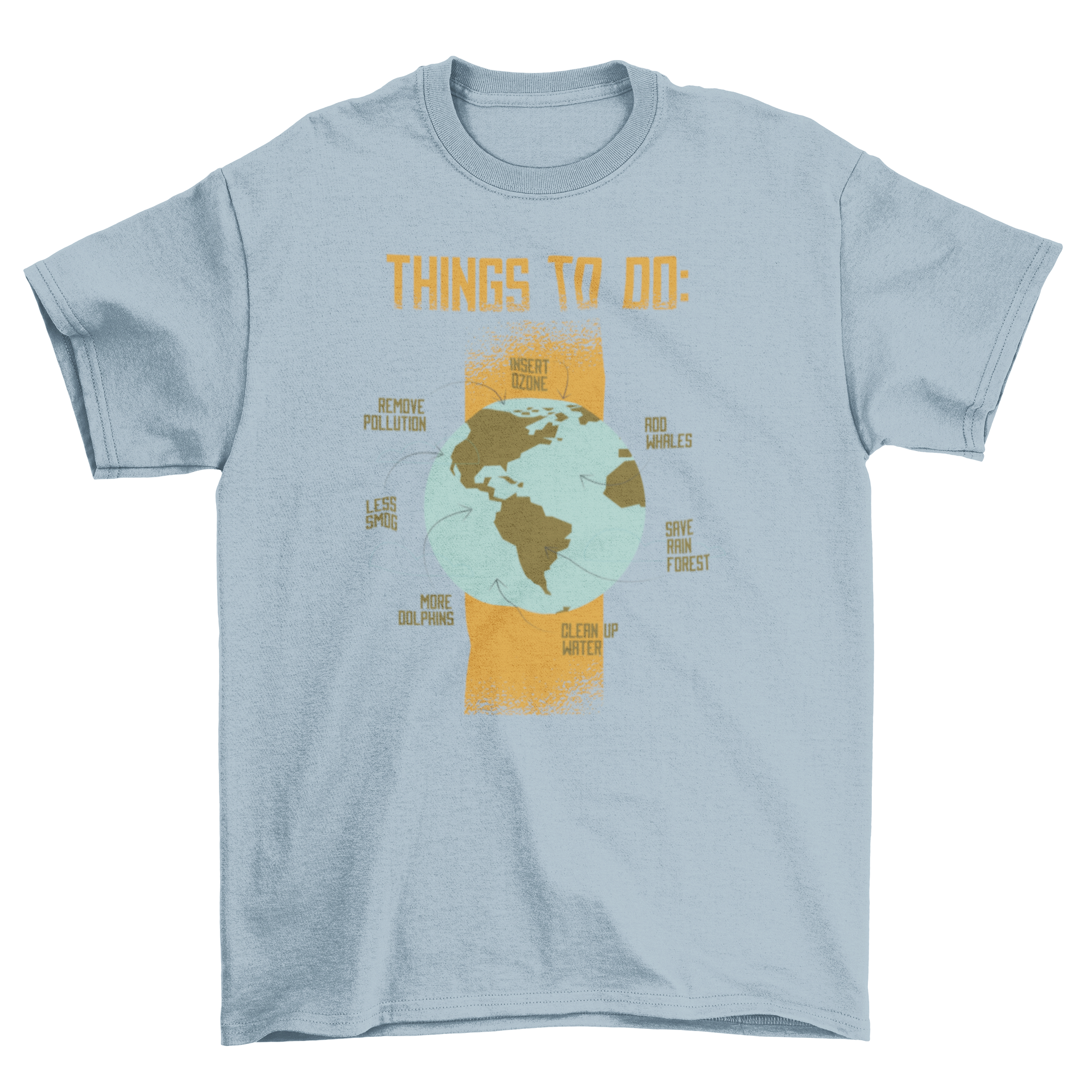 Save Earth T-Shirt Design featuring a colorful globe illustration and motivational quotes about environmental conservation.