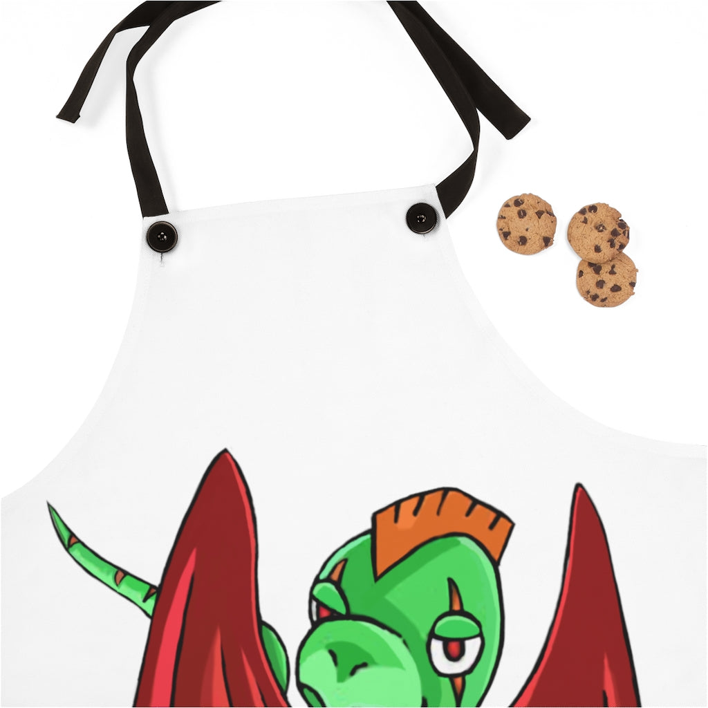 Screech Apron featuring a stylish design with black detachable twill straps, perfect for cooking and backyard cookouts.