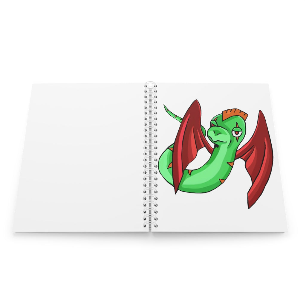 Screech Spiral Notebook with customizable covers and wide-ruled pages, featuring a semi-gloss laminated finish.