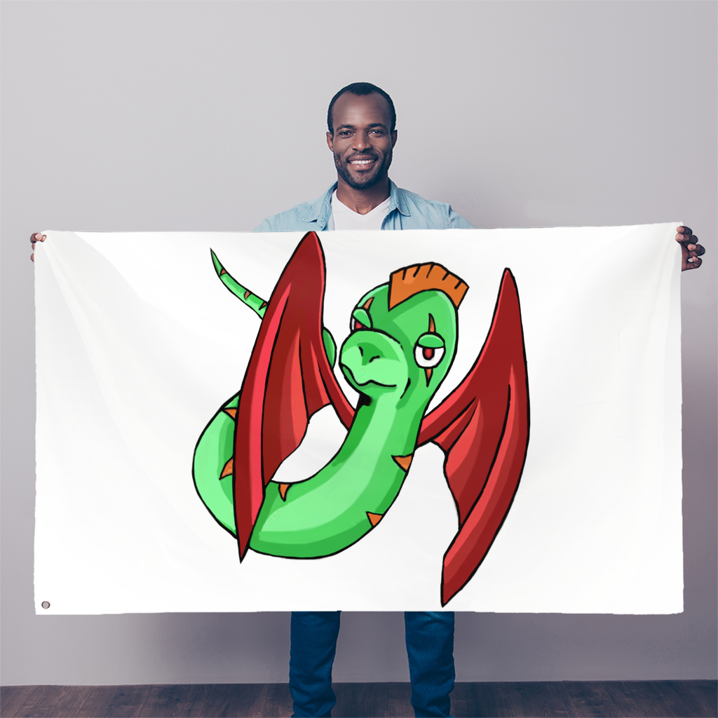 Screech Sublimation Flag measuring 5FT x 3FT, made of durable polyester fabric with vibrant colors and double-stitched edges.