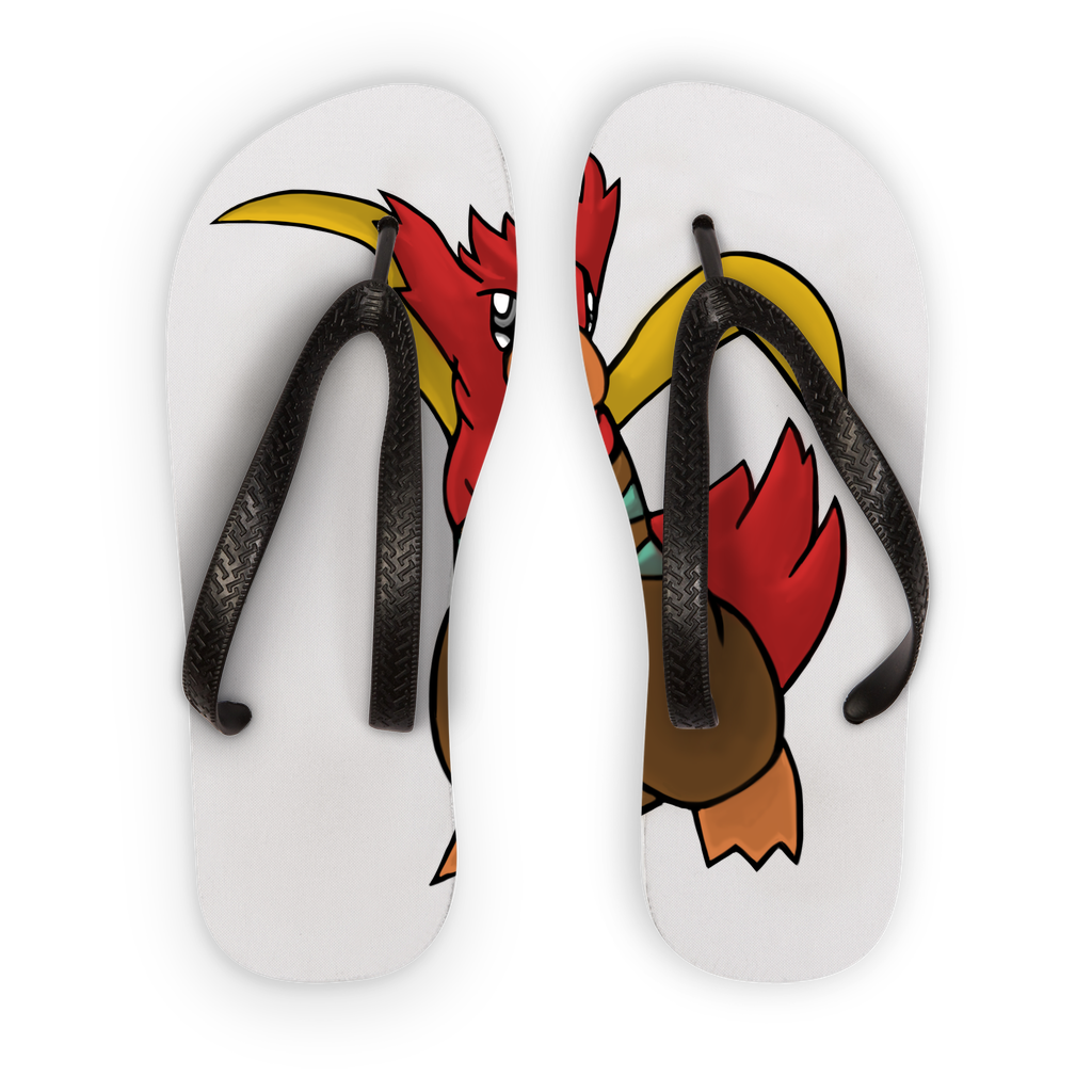 Seagul Adult Flip Flops with customizable printed fabric and soft straps, ideal for poolside and casual wear.