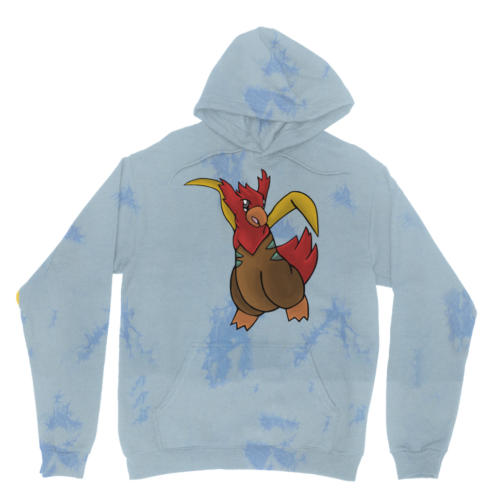 Seagul Tie Dye Hoodie featuring unique patterns, brushed back fleece, and a kangaroo pouch pocket.