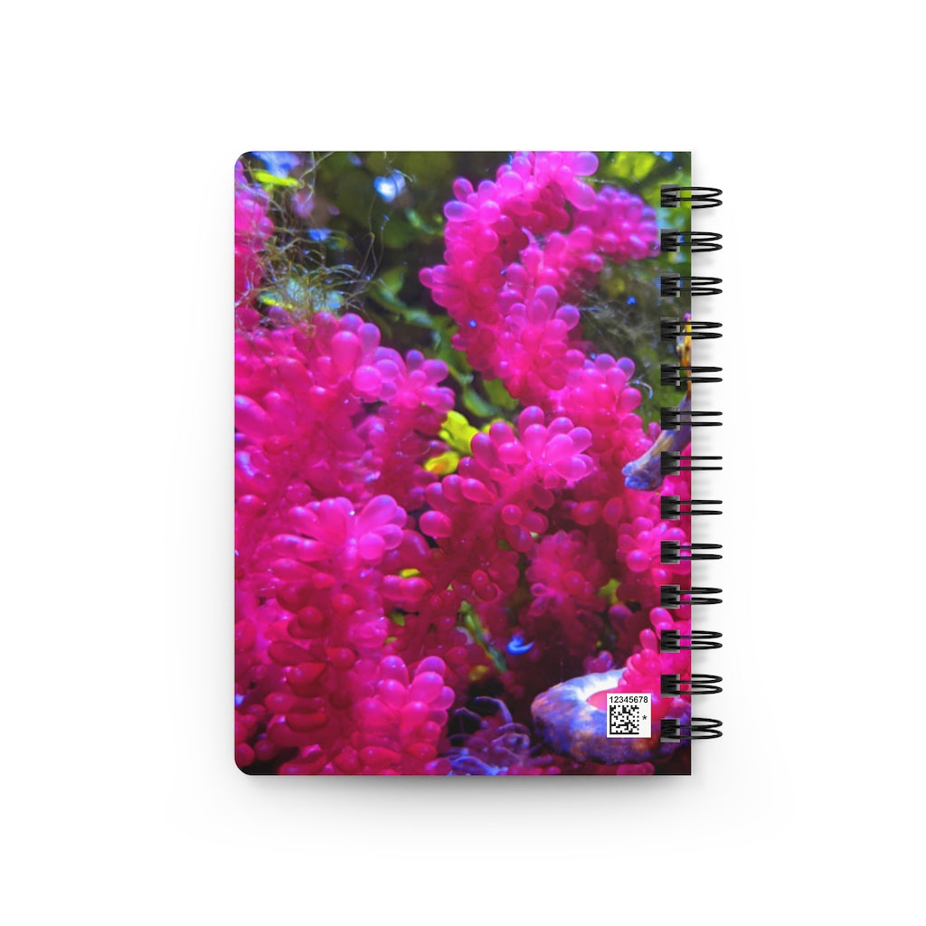 Seahorse Spiral Bound Journal with glossy cover and lined pages, showcasing a vibrant seahorse design.