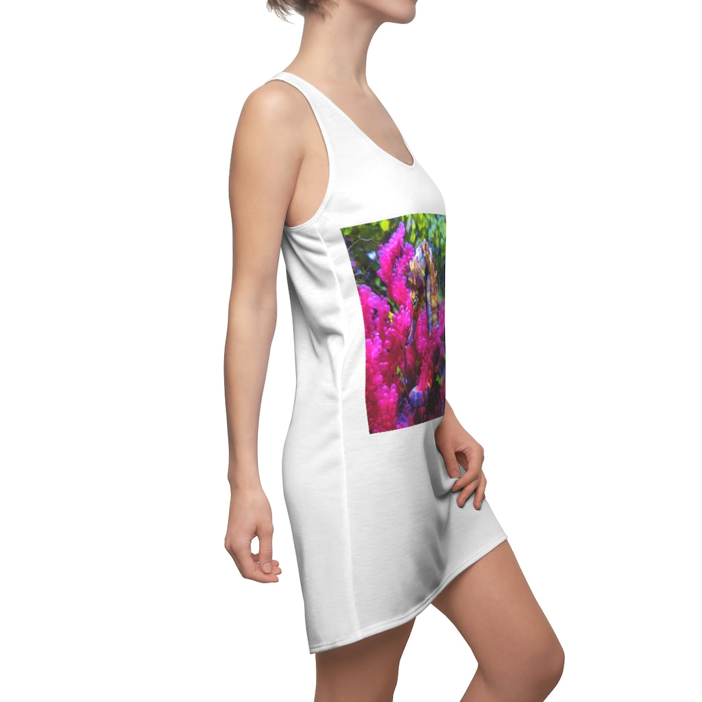 A stylish Seahorse Women's Cut & Sew Racerback Dress featuring a feminine silhouette and sporty fit, made from high-quality polyester.