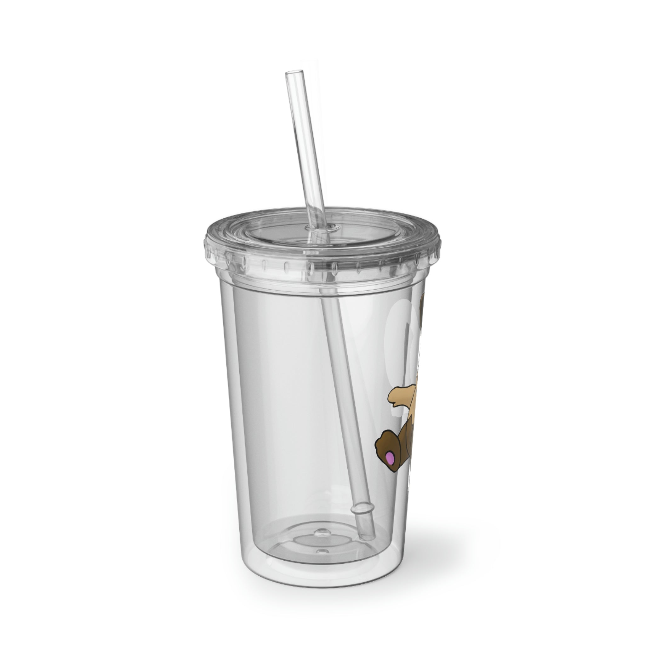 Sentra Suave Acrylic Cup with double-wall insulation, featuring a customizable design and a BPA-free lid and straw.