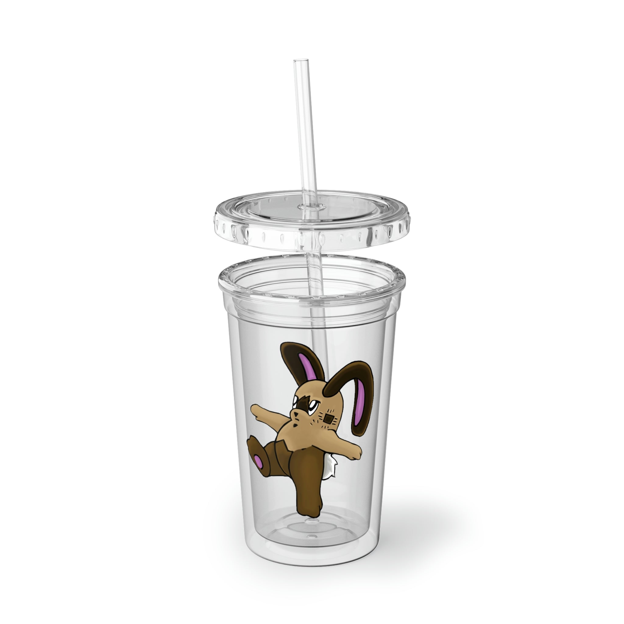 Sentra Suave Acrylic Cup with double-wall insulation, featuring a customizable design and a BPA-free lid and straw.