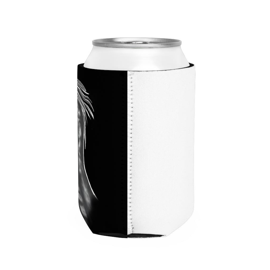 Serpent Can Cooler Sleeve made of durable neoprene, designed to fit standard 12 oz cans, featuring a customizable exterior.