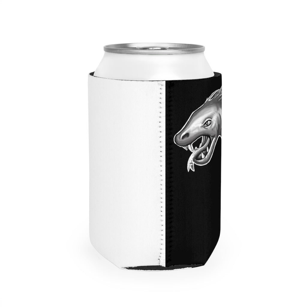 Serpent Can Cooler Sleeve made of durable neoprene, designed to fit standard 12 oz cans, featuring a customizable exterior.