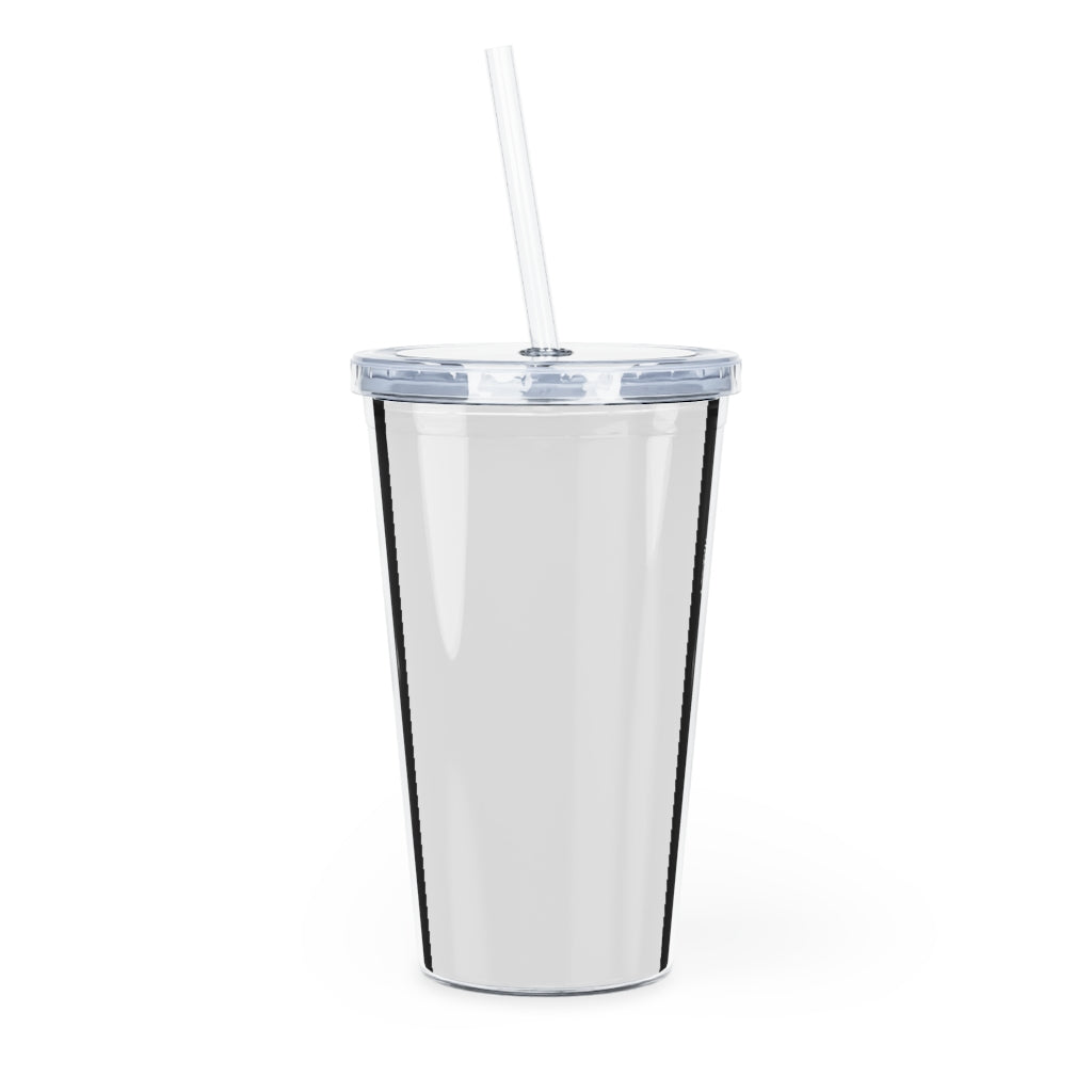 Serpent Plastic Tumbler with Straw, featuring a customizable design, lid, and reusable straw, perfect for events and gatherings.