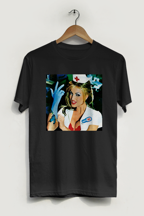 A stylish Sexy Nurse Graphic Tee featuring a playful design, made from soft ring-spun cotton, perfect for casual wear.