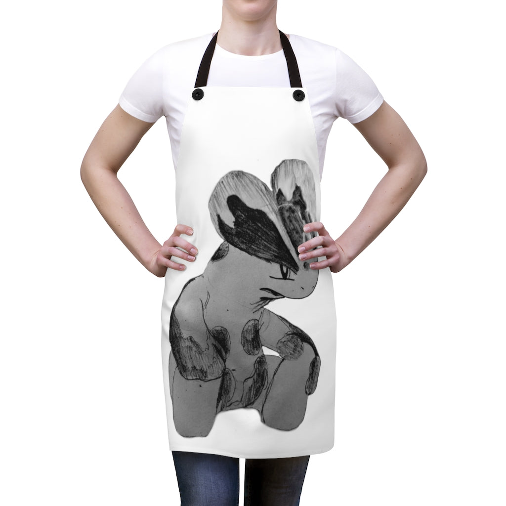 Stylish Shamrock Apron with black detachable twill straps, perfect for cooking.