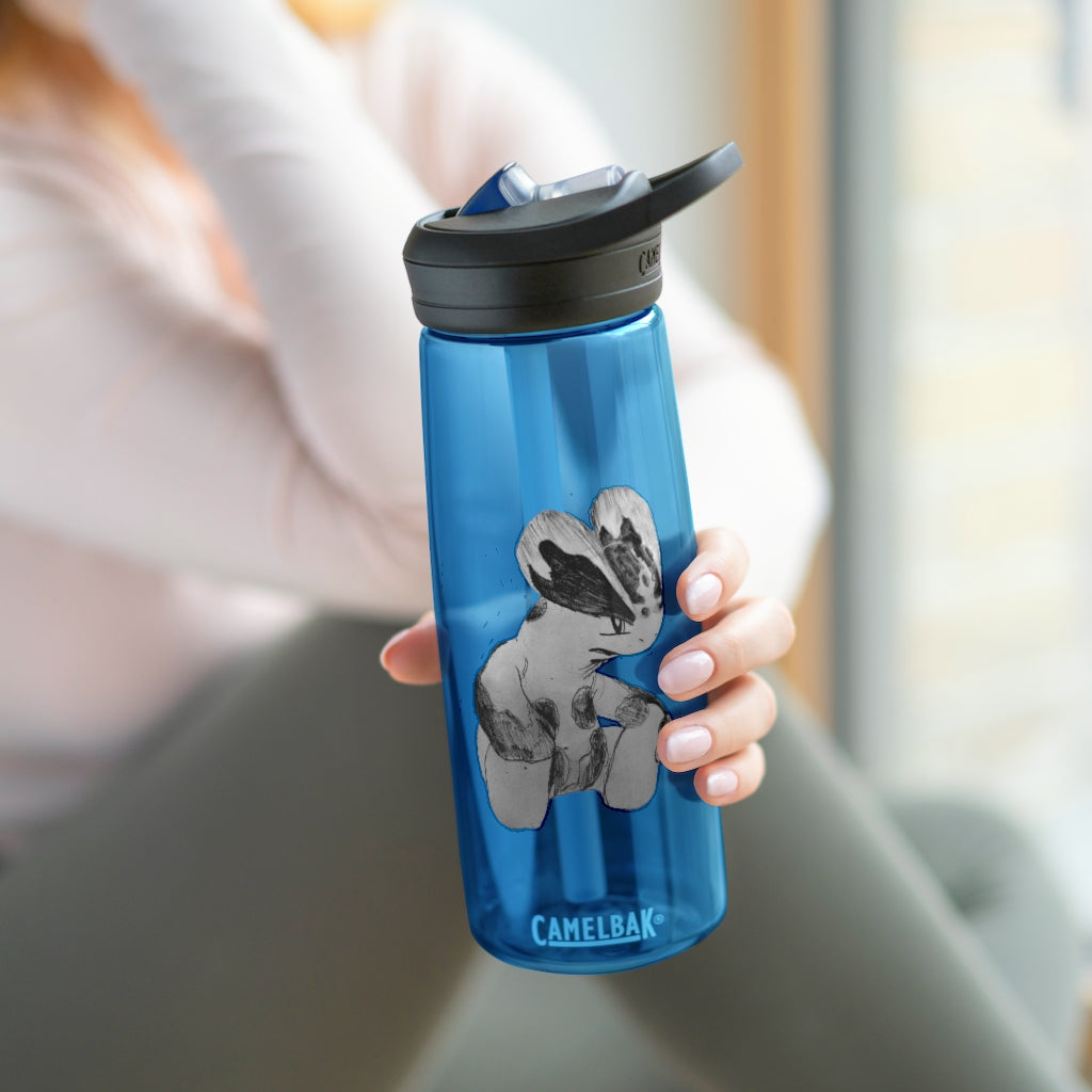 Shamrock CamelBak Eddy® Water Bottle in 20oz and 25oz sizes, showcasing its robust design and spill-proof valve.