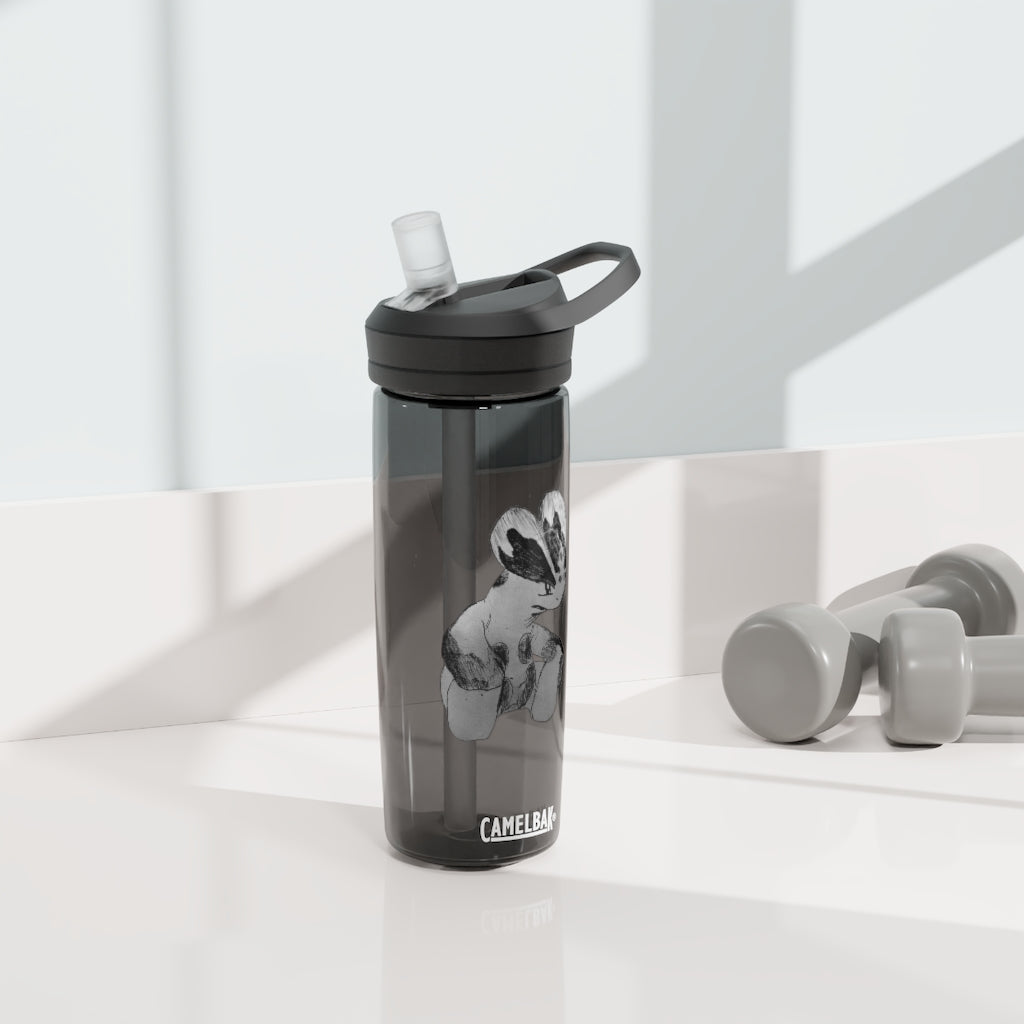 Shamrock CamelBak Eddy® Water Bottle in 20oz and 25oz sizes, showcasing its robust design and spill-proof valve.