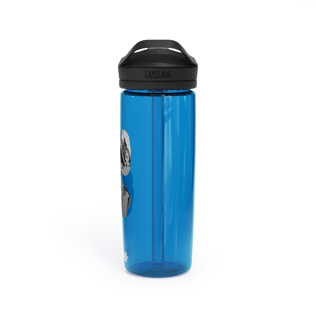 Shamrock CamelBak Eddy® Water Bottle in 20oz and 25oz sizes, showcasing its robust design and spill-proof valve.