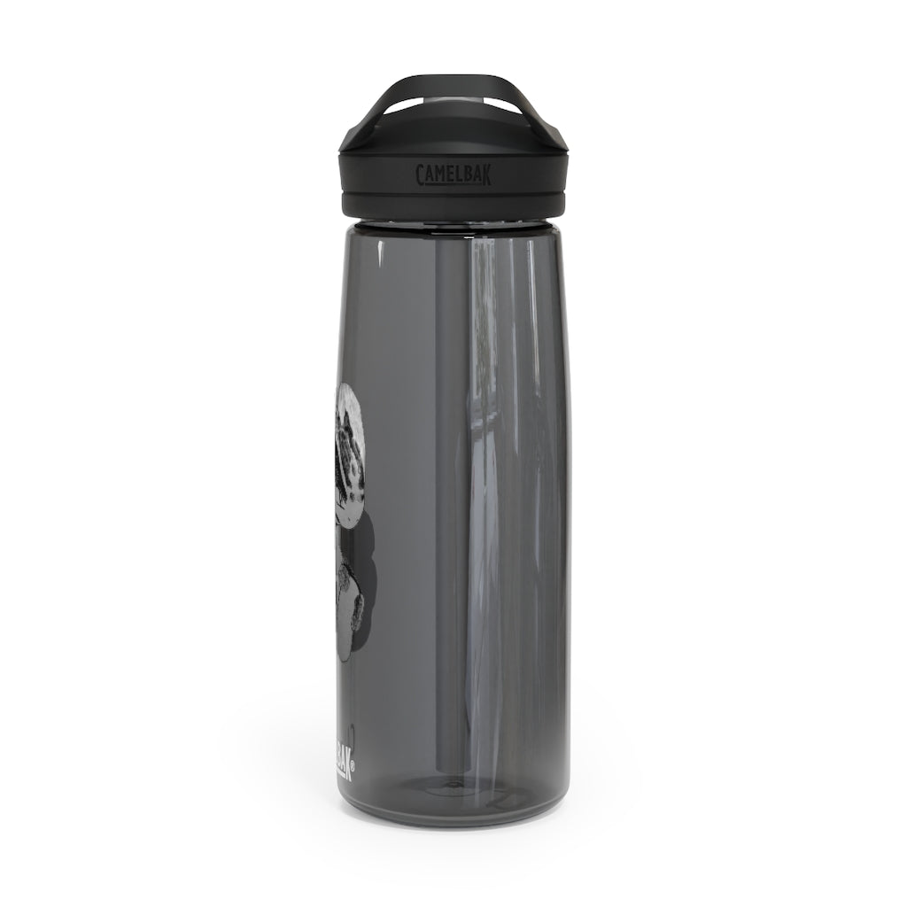 Shamrock CamelBak Eddy® Water Bottle in 20oz and 25oz sizes, showcasing its robust design and spill-proof valve.