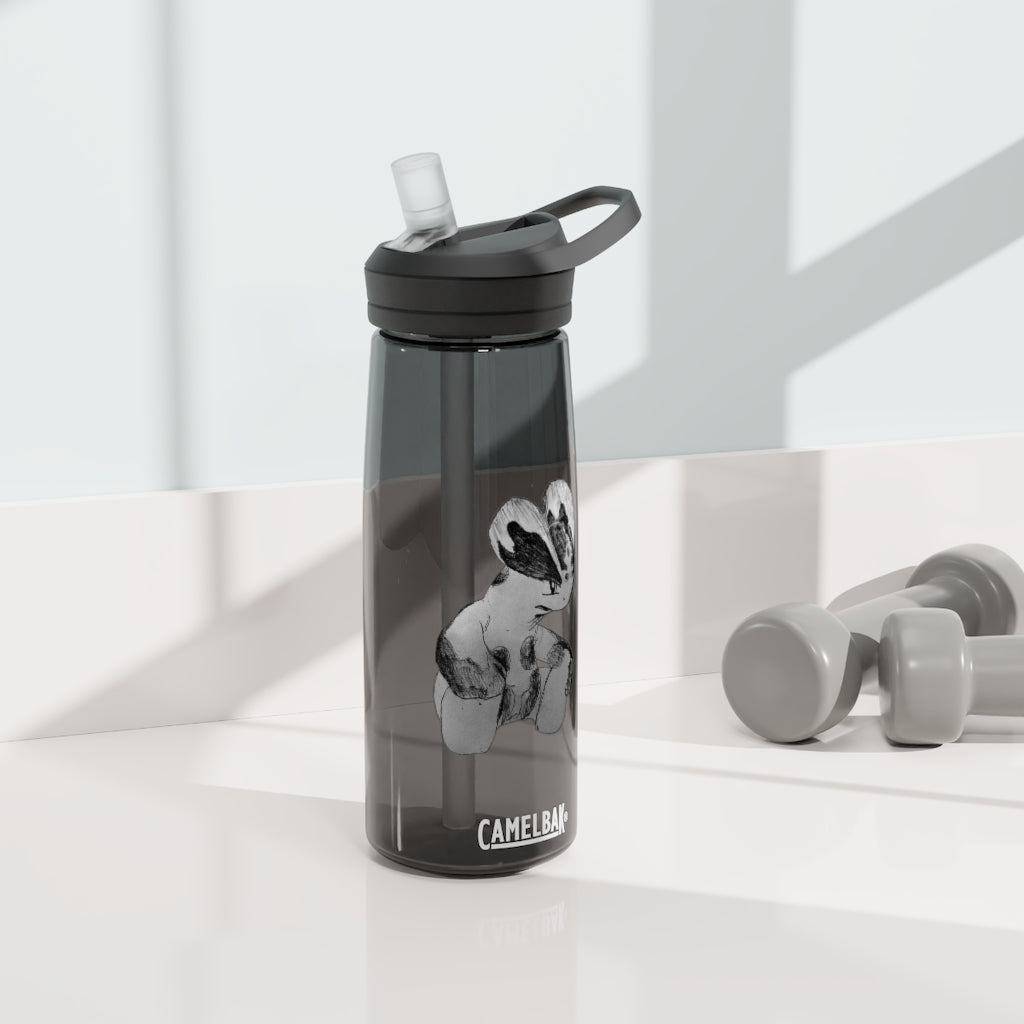 Shamrock CamelBak Eddy® Water Bottle in 20oz and 25oz sizes, showcasing its robust design and spill-proof valve.