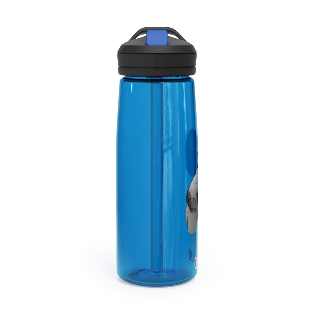 Shamrock CamelBak Eddy® Water Bottle in 20oz and 25oz sizes, showcasing its robust design and spill-proof valve.