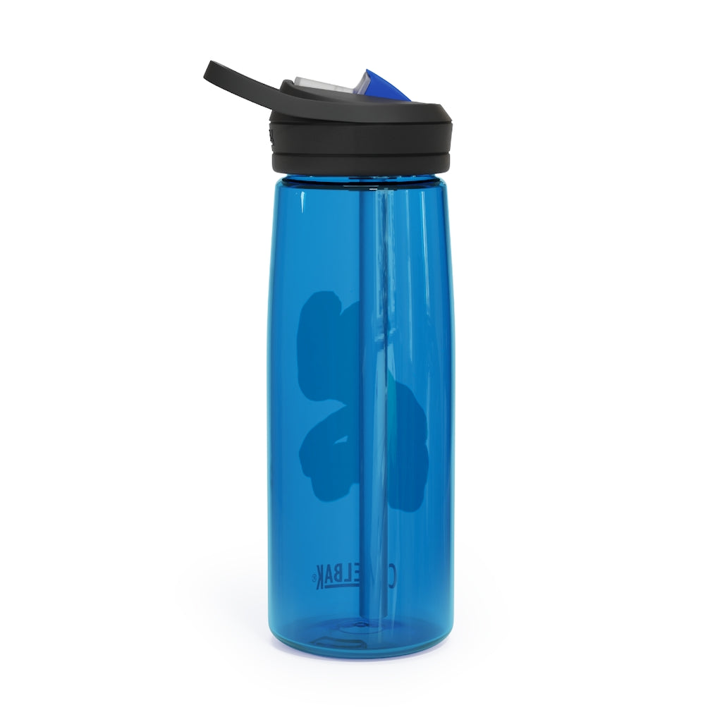 Shamrock CamelBak Eddy® Water Bottle in 20oz and 25oz sizes, showcasing its robust design and spill-proof valve.